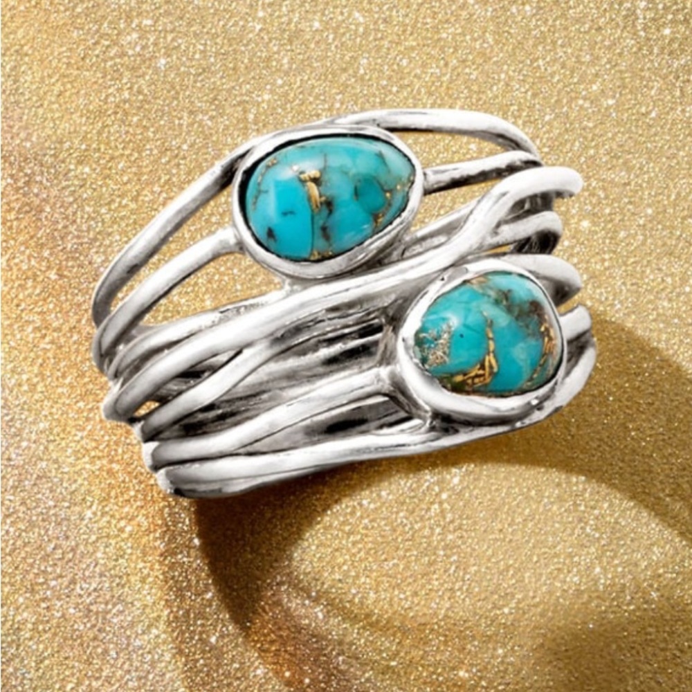 Turquoise Highway Ring in Sterling Silver